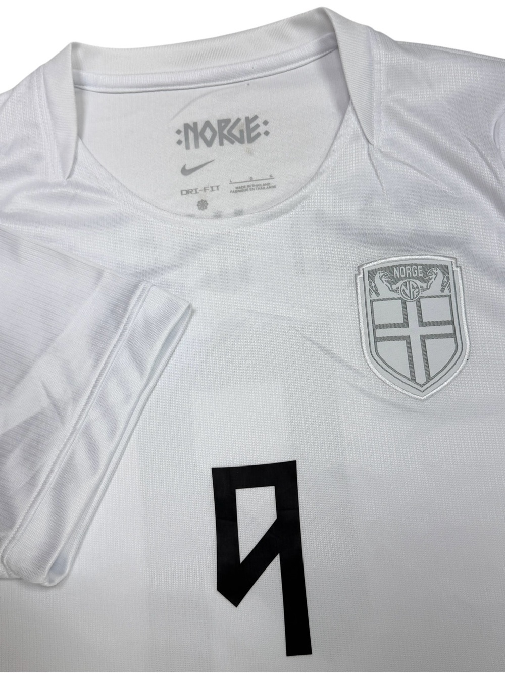 Norway Haaland Soccer Jersey Mens Large White World Cup National Football Team 9